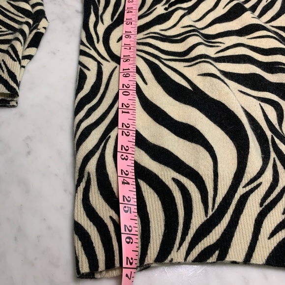 Vintage zebra pattern sequin wool/angora sweater size S - Picture 8 of 9